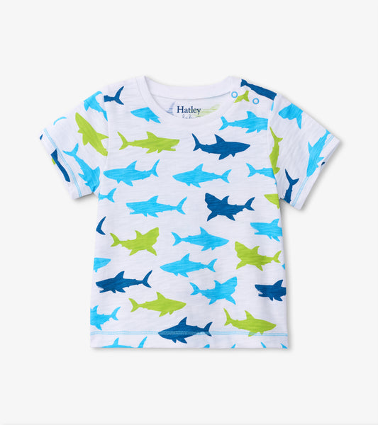 Hatley Great White Sharks Baby Graphic Tee