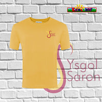 Ysgol Saron Gym T-Shirt Yellow Cotton