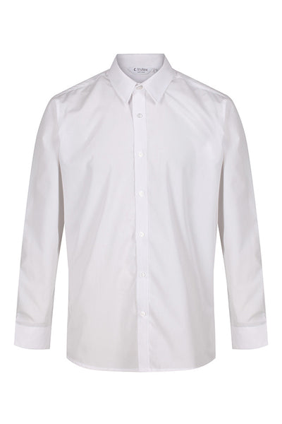 Trutex Shirts Slim Fit Long Sleeve Non-Iron - Twin Pack White (SLS-WHT)
