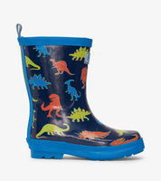 Hatley Linework Dinos Shiny Rain Boots