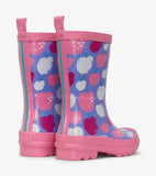 Hatley Stamped Apples Shiny Rain Boots