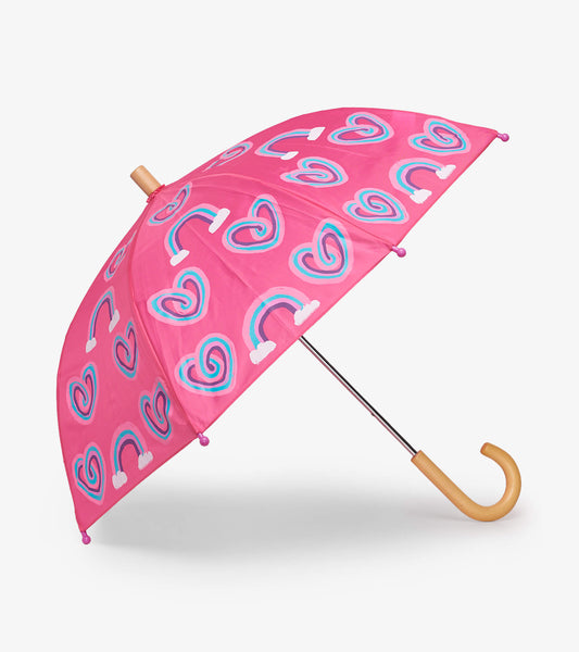 Hatley Twisty Rainbow Hearts Umbrella