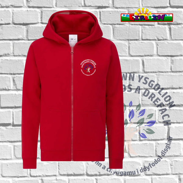 Ffederasiwn Ysgolion Cross Hands a Drefach Year 6 Red Zip-Up Hoody