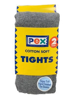 PEX Cotton Soft Tights - Grey Twin Pack