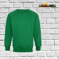 Crew Neck (round neck) School Sweatshirt  - Emerald