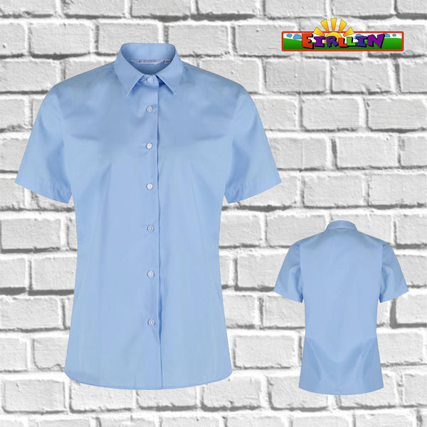Trutex Blouse Short Sleeve Non-Iron - Twin Pack Blue