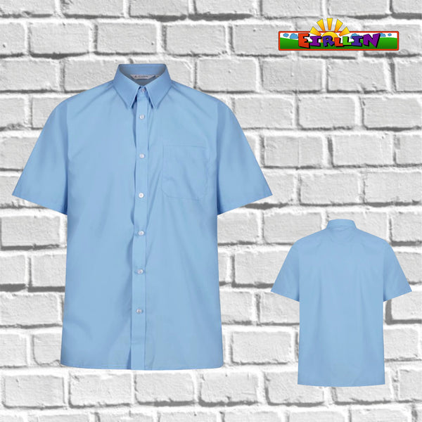 Trutex Shirt Short Sleeve Non-Iron - Twin Pack Blue