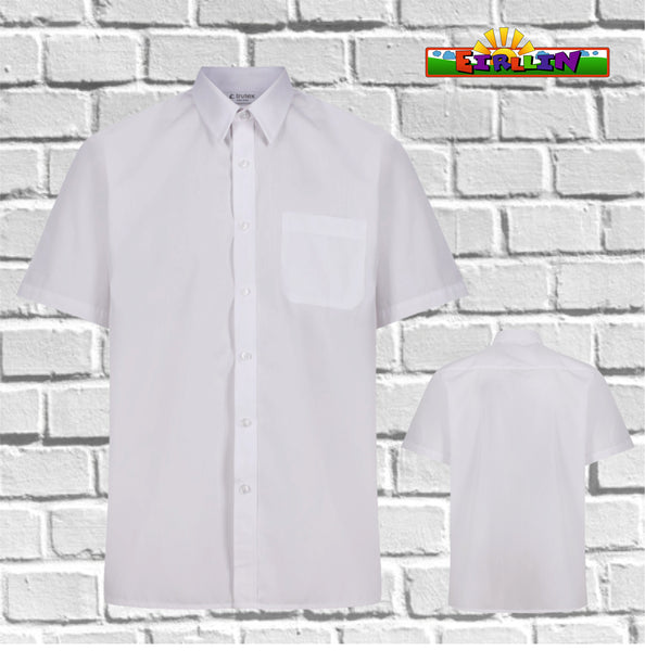 Trutex Shirt Short Sleeve EasyCare -Twin Pack White (TDE-WHT)