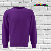 Crew Neck (round neck) School Sweatshirt  - Purple