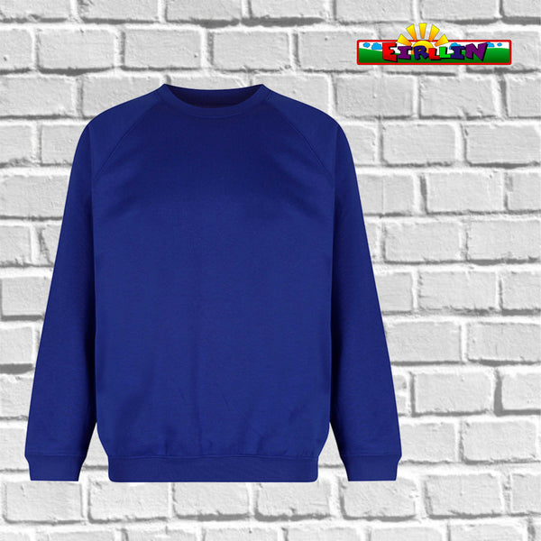 Crew Neck (round neck) School Sweatshirt  - Royal Blue