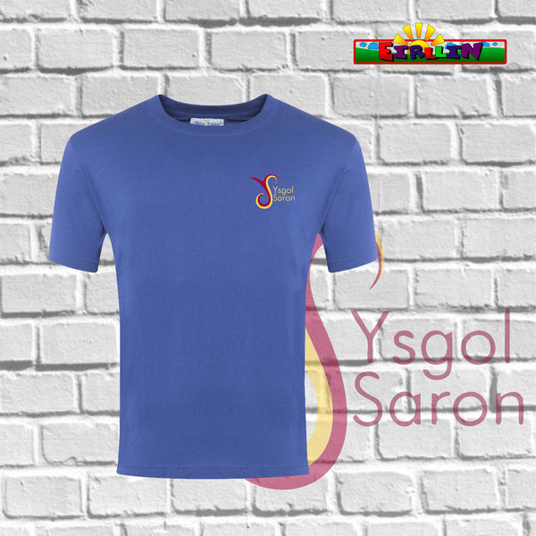 Ysgol Saron Gym T-Shirt Blue