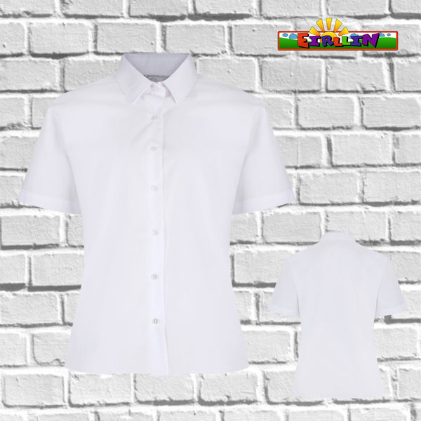 Trutex Blouse Short Sleeve EasyCare - Twin Plack White (THE-WHT)