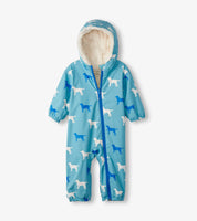 Hatley Friendly Labs Sherpa Lined Colour Changing Baby Bundler