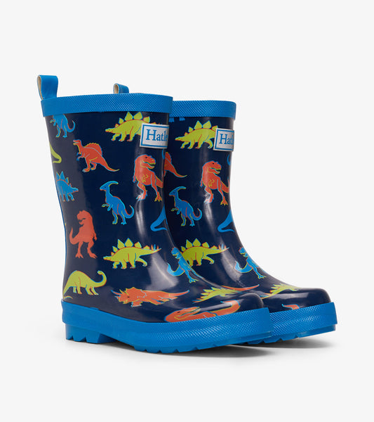 Hatley Linework Dinos Shiny Rain Boots