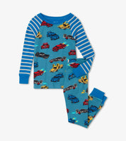 Hatley Cars Organic raglan pajama set.