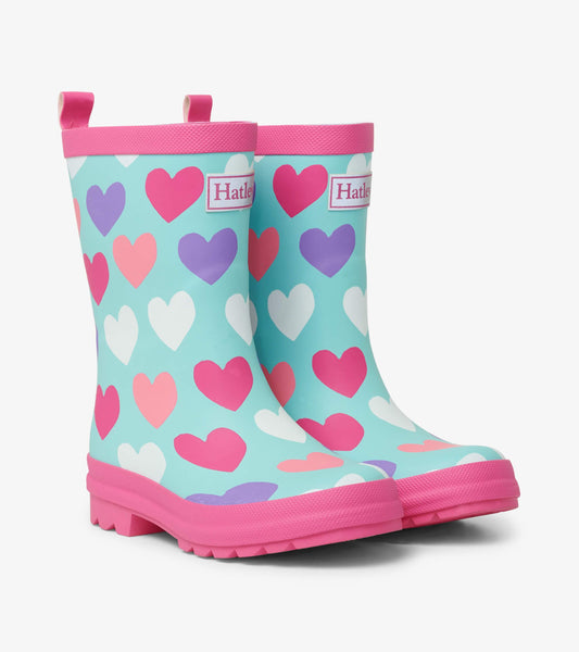 Hatley Colourful Hearts Matte Finished Rain Boots