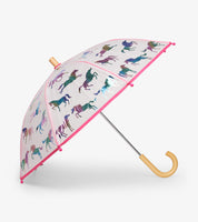 Hatley Rainbows Horses Clear Umbrella
