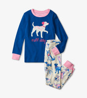 Hatley Pink Pups Applique cotton Pajama set