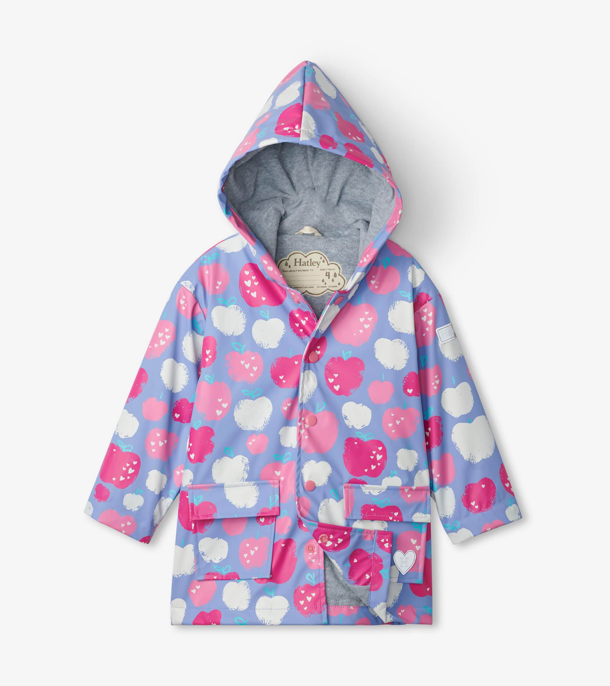 Hatley Stamped Apple Raincoat Eirllin